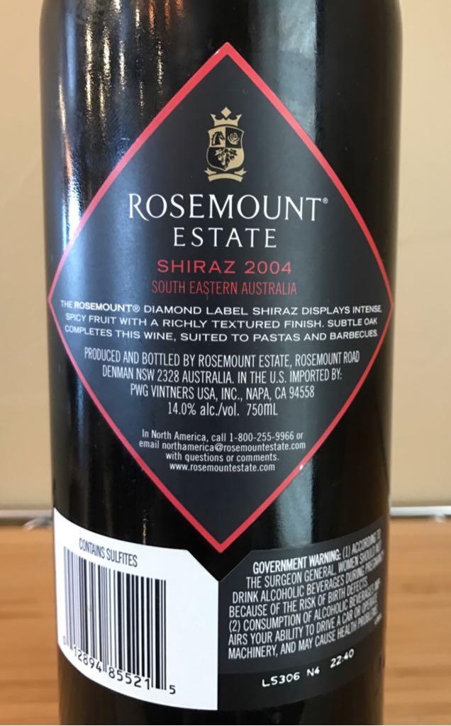 ROSEMOUNT ESTATE SHIRAZ 2017